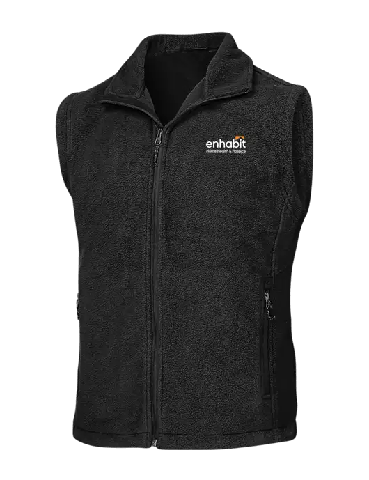 Black Fleece Vest w/Enhabit Logo