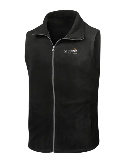 Black Microfleece Vest w/Enhabit Logo