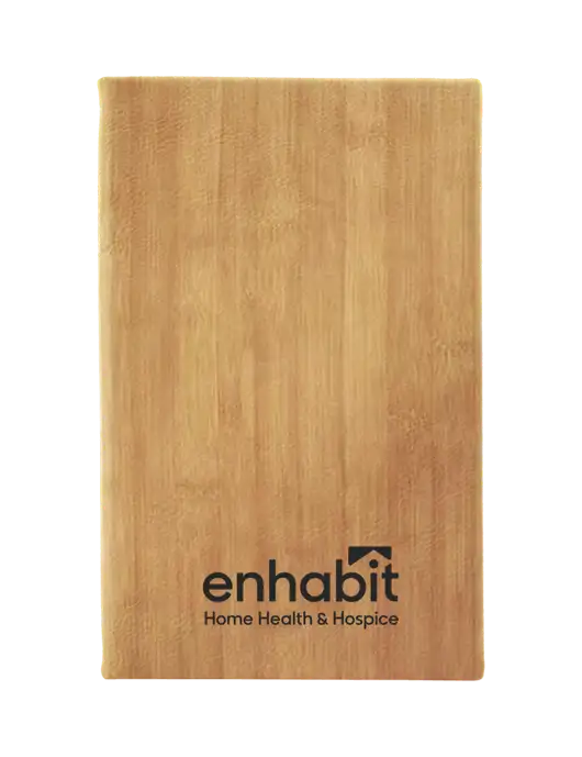 Bamboo Leatherette 5.25 x 8.25 Journal w/Enhabit Logo