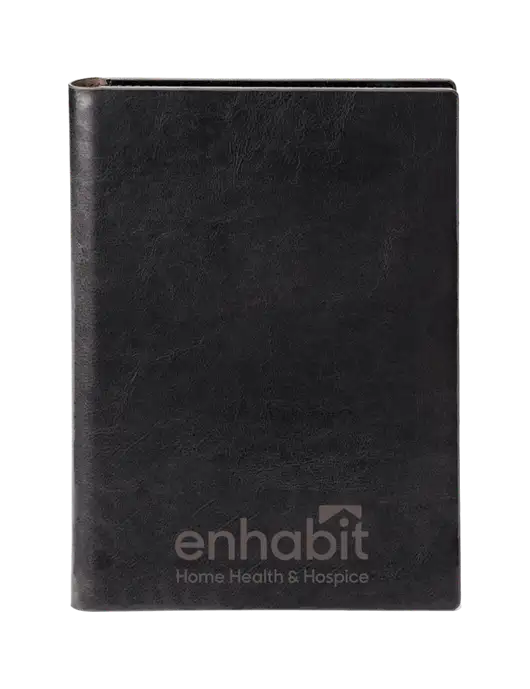 Fabrizio Black 7 x 9.625 Padfolio & Notepad w/Enhabit Logo