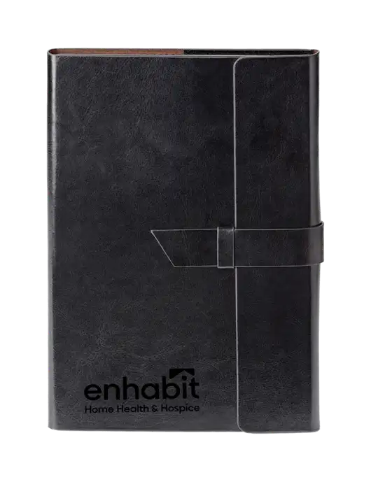 Fabrizio Black Refillable 6.875 x 9.56 Portfolio w/Enhabit Logo
