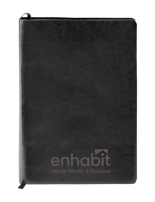 Fabrizio Black Soft Cover 5.75 x 8.125 Journal w/Enhabit Logo