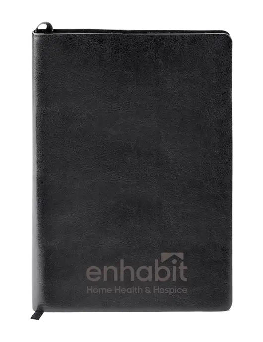Fabrizio Black Soft Cover 5.75 x 8.125 Journal w/Enhabit Logo