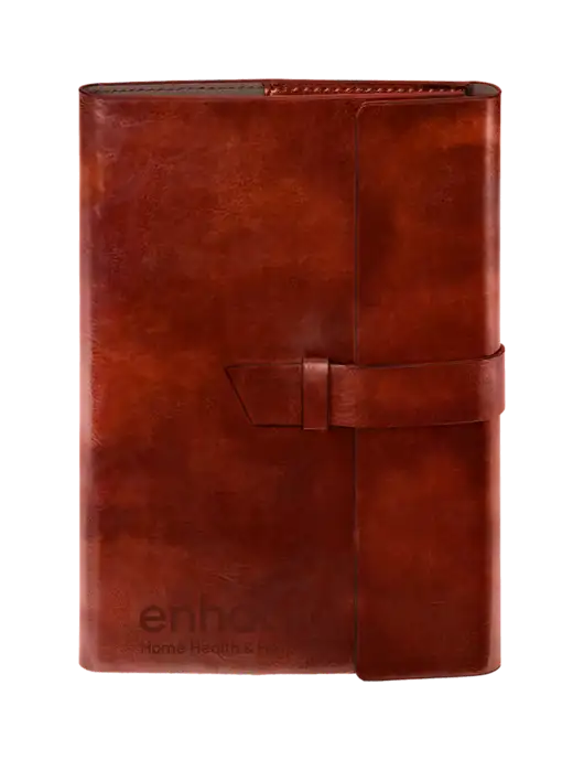 Fabrizio Brown 6.875 x 9.56 Portfolio w/Enhabit Logo