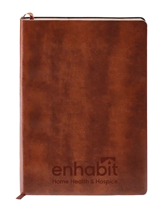 Fabrizio Brown Soft Cover 5.75 x 8.125 Journal w/Enhabit Logo