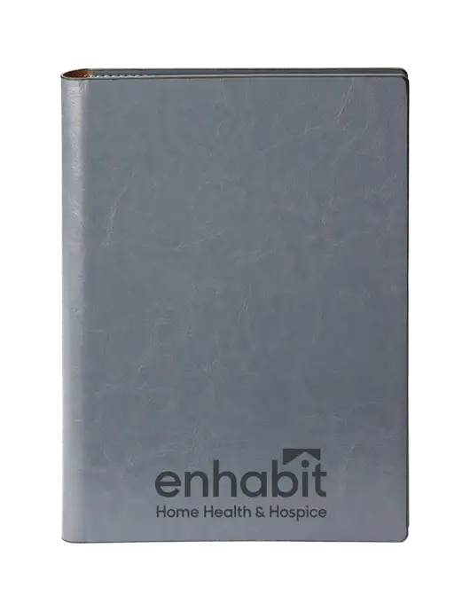 Fabrizio Grey 7 x 9.625 Padfolio & Notepad w/Enhabit Logo