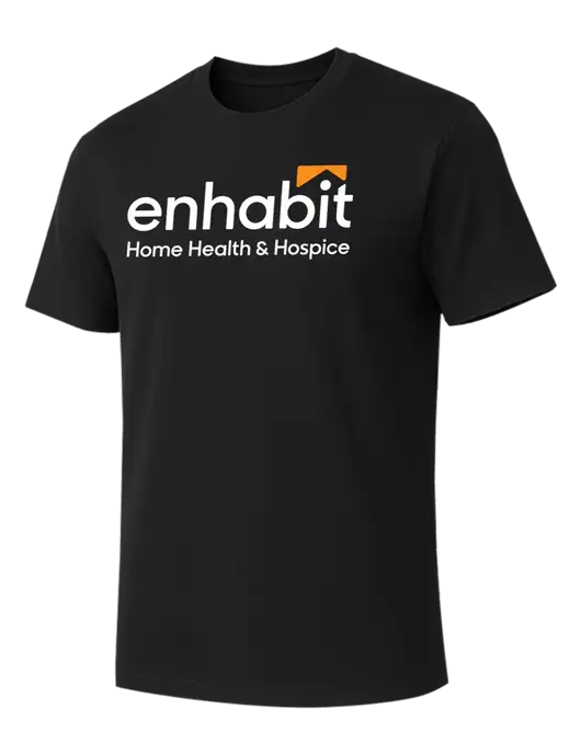 Allmade Deep Black Organic Cotton Tee w/Enhabit Logo