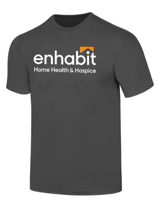 Simply Soft Charcoal 4.5oz  Poly/Combed Ring Spun Cotton T-Shirt w/Enhabit Logo
