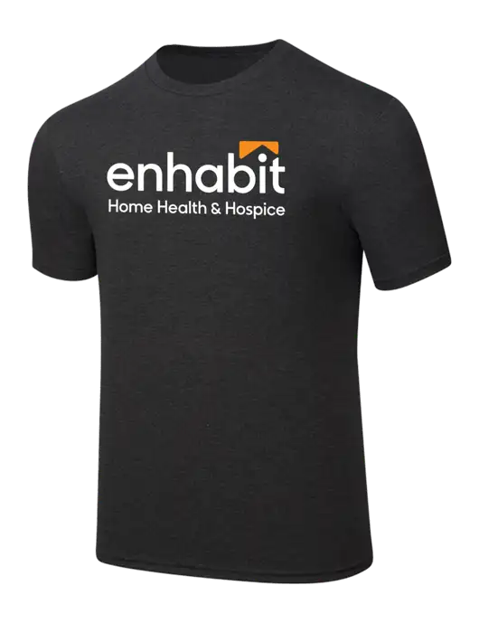 Simply Soft Black Frost 4.5oz  Poly/Combed Ring Spun Cotton T-Shirt w/Enhabit Logo