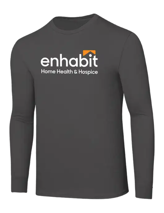 Seriously Soft Dark Grey Long Sleeve T-Shirt w/Enhabit Logo