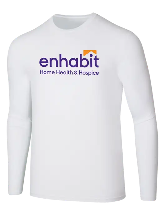 Seriously Soft White Long Sleeve T-Shirt w/Enhabit Logo