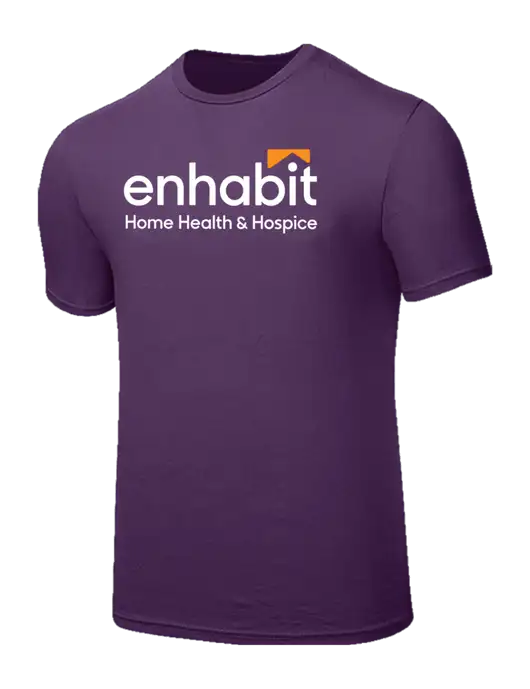 Seriously Soft Eggplant Purple T-Shirt w/Enhabit Logo