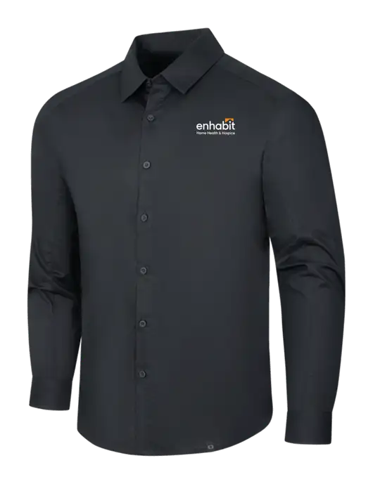 OGIO Black Commuter Woven Shirt w/Enhabit Logo