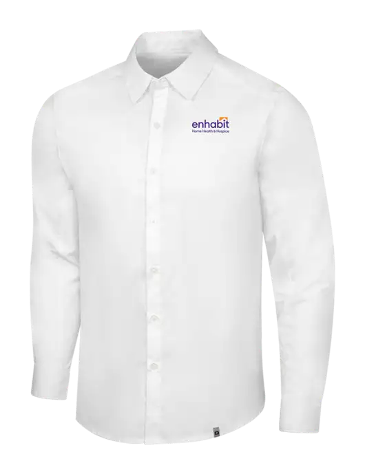 OGIO White Commuter Woven Shirt w/Enhabit Logo