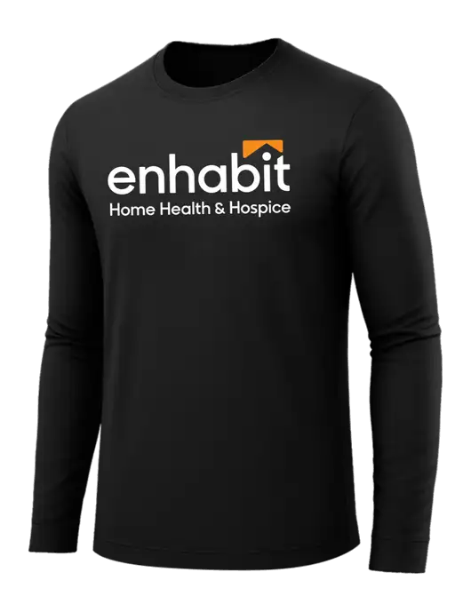 Long Sleeve Black PosiCharge Competitor Tee w/Enhabit Logo