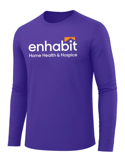 Long Sleeve Purple PosiCharge Competitor Tee w/Enhabit Logo