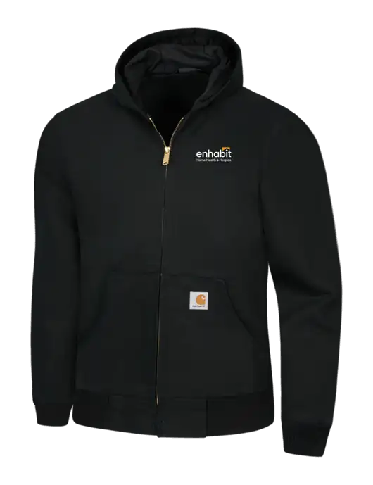 Carhartt Black Thermal Lined Duck Active Jacket w/Enhabit Logo