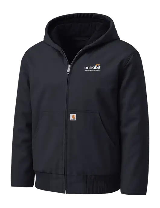 Carhartt Washed Duck Active Black Jacket w/Enhabit Logo