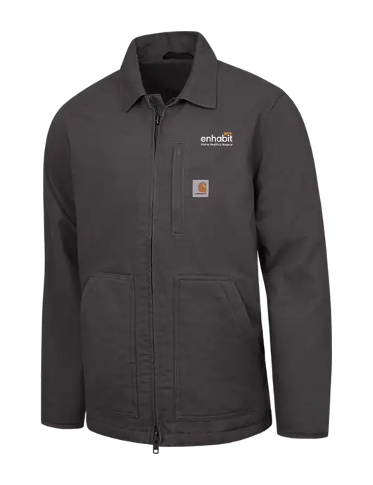 Carhartt Dark Grey Sherpa-Lined Coat w/Enhabit Logo