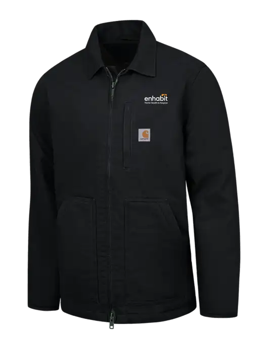Carhartt Black Sherpa-Lined Coat w/Enhabit Logo