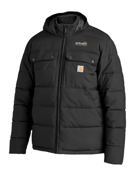 Carhartt Montana Black Insulated Hooded Jacket w/Enhabit Logo