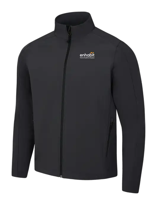 Black Charcoal Heather Core Soft Shell Jacket w/Enhabit Logo
