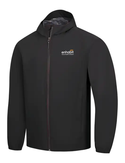 Black Essential Rain Jacket w/Enhabit Logo