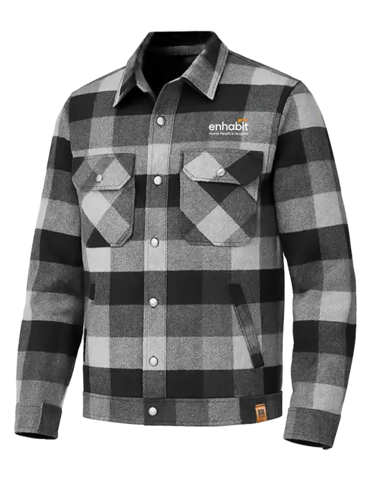 Russell Outdoors Black Plaid Basin Jacket w/Enhabit Logo