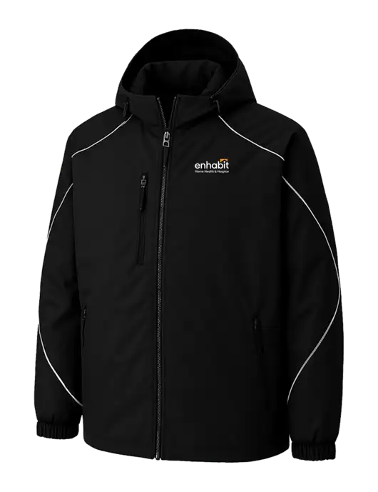 Angle 3-In-1 Black Jacket with Bonded Fleece Liner w/Enhabit Logo