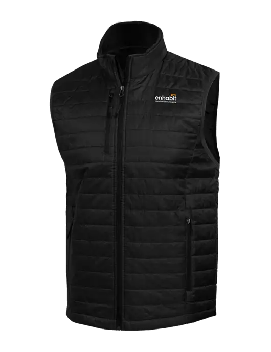 Packable Black Puffy Vest w/Enhabit Logo