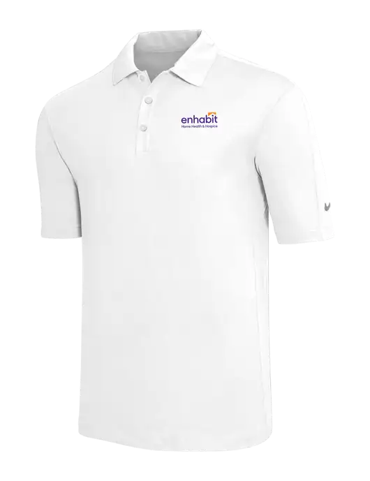 Nike White Tech Sport Dri-FIT Polo w/Enhabit Logo