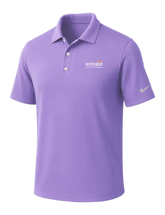 NIKE Light Purple Dri-Fit Micro Pique Polo w/Enhabit Logo