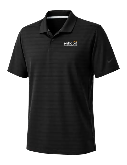 Nike Black Dri-FIT Vapor Jacquard Polo w/Enhabit Logo