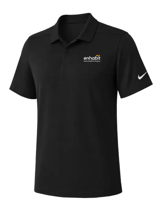 Nike Black Dry Essential Solid Polo w/Enhabit Logo