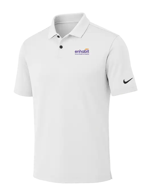 Nike White Dri-FIT Vapor Polo w/Enhabit Logo