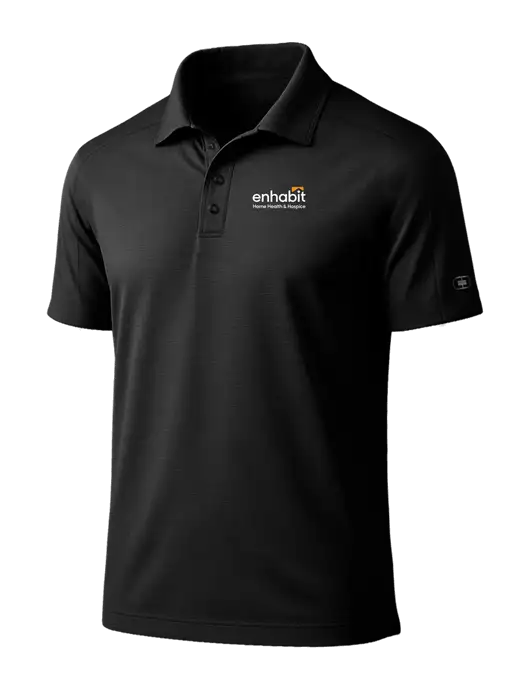 OGIO Linear Black Polo w/Enhabit Logo