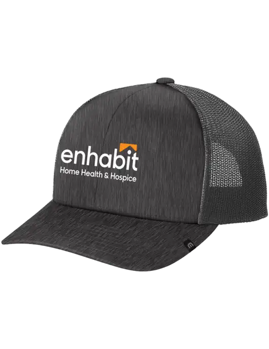 TravisMathew Very Dark Grey Heather Cruz Trucker Cap w/Enhabit Logo