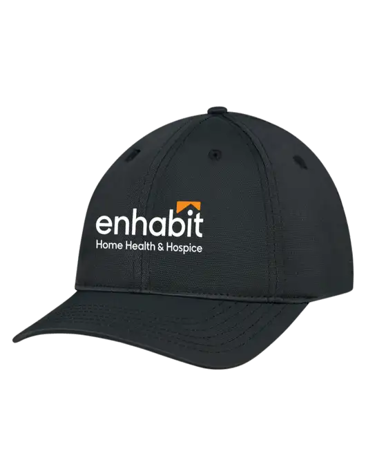 Black Nylon Twill Performance Cap w/Enhabit Logo