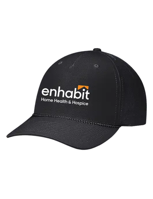 Richardson Laser Perf Performance Black/Black-Grey Rope Cap w/Enhabit Logo
