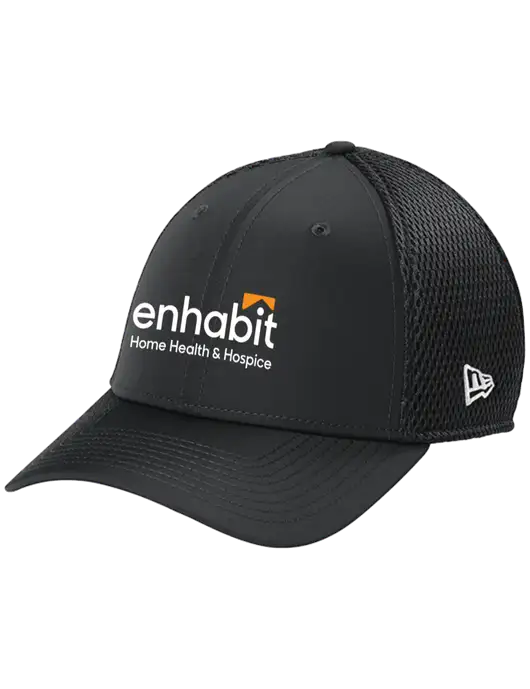 New Era 39THIRTY Performance Stretch Charcoal Grey Mesh Cap w/Enhabit Logo