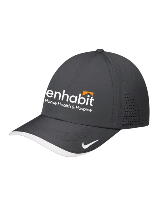 Nike Dark Grey/White Dri-FIT Perforated Performance Cap w/Enhabit Logo