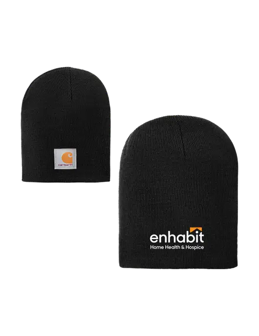 Carhartt Black Acrylic Knit Hat w/Enhabit Logo
