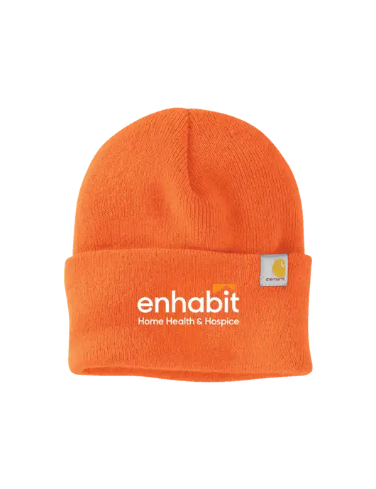 Carhartt Orange Watch Cap 2.0 w/Enhabit Logo