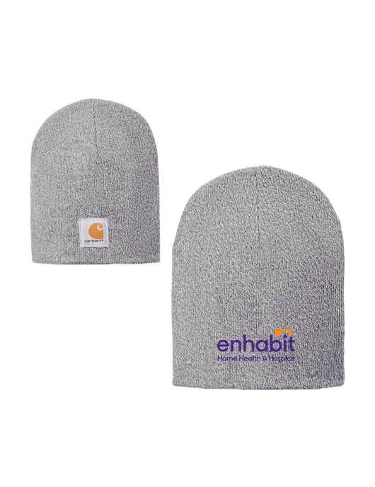 Carhartt Light Grey Heather Acrylic Knit Hat w/Enhabit Logo