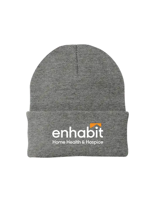 Medium Grey Heather Knit Cap w/Enhabit Logo