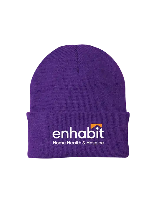 Purple Knit Cap w/Enhabit Logo