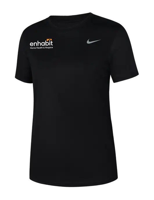 Nike Womens Team rLegend Black T-Shirt w/Enhabit Logo