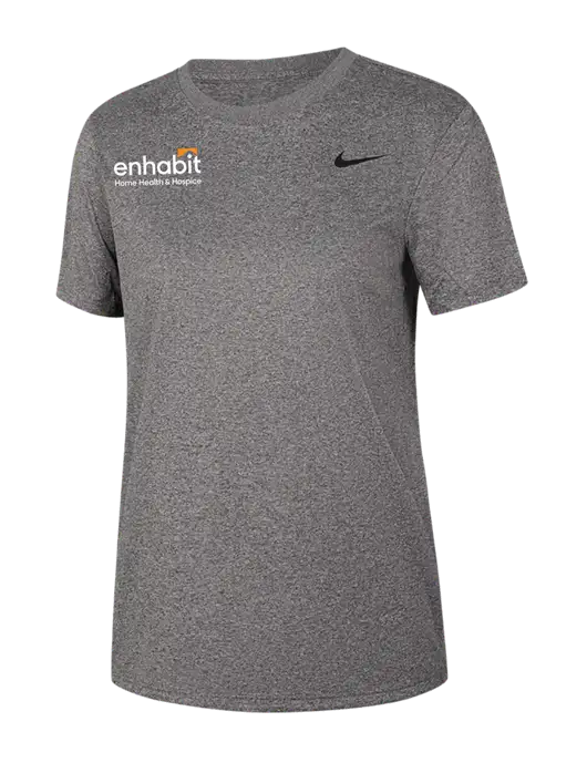 Nike Womens Team rLegend Dark Heather Grey T-Shirt w/Enhabit Logo