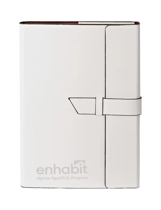 Fabrizio White Refillable 6.875 x 9.56 Portfolio w/Enhabit Logo