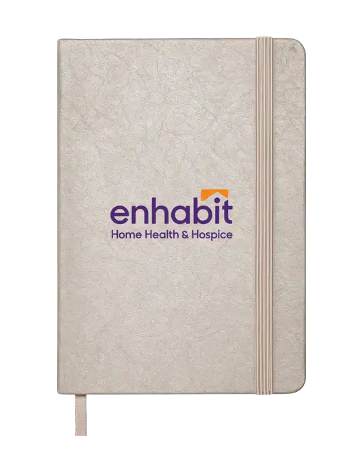 Granite Light Grey Hardcover Journal, 5.62 X  8.37 w/Enhabit Logo